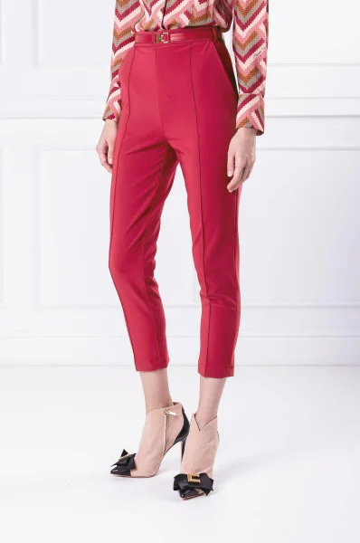 Kalhoty | Regular Fit Elisabetta Franchi malinově růzový
